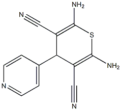 2,6-diamino-4-(4-pyridinyl)-4H-thiopyran-3,5-dicarbonitrile,,结构式