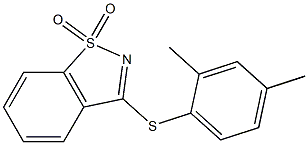 3-[(2,4-dimethylphenyl)sulfanyl]-1,2-benzisothiazole 1,1-dioxide,,结构式