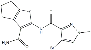  N-[3-(aminocarbonyl)-5,6-dihydro-4H-cyclopenta[b]thien-2-yl]-4-bromo-1-methyl-1H-pyrazole-3-carboxamide