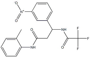 3-{3-nitrophenyl}-N-(2-methylphenyl)-3-[(trifluoroacetyl)amino]propanamide Structure