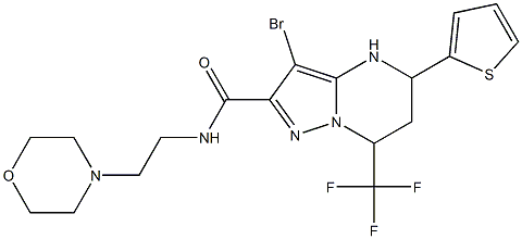  3-bromo-N-[2-(4-morpholinyl)ethyl]-5-(2-thienyl)-7-(trifluoromethyl)-4,5,6,7-tetrahydropyrazolo[1,5-a]pyrimidine-2-carboxamide