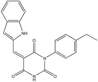  1-(4-ethylphenyl)-5-(1H-indol-2-ylmethylene)-2,4,6(1H,3H,5H)-pyrimidinetrione