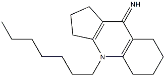 4-heptyl-1,2,3,4,5,6,7,8-octahydro-9H-cyclopenta[b]quinolin-9-imine 结构式