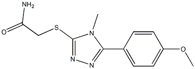 2-{[5-(4-methoxyphenyl)-4-methyl-4H-1,2,4-triazol-3-yl]sulfanyl}acetamide Struktur