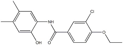 3-chloro-4-ethoxy-N-(2-hydroxy-4,5-dimethylphenyl)benzamide,,结构式