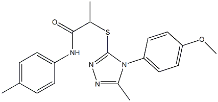  2-({5-methyl-4-[4-(methyloxy)phenyl]-4H-1,2,4-triazol-3-yl}sulfanyl)-N-(4-methylphenyl)propanamide