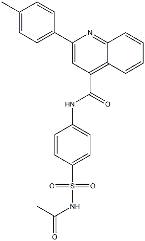 N-{4-[(acetylamino)sulfonyl]phenyl}-2-(4-methylphenyl)-4-quinolinecarboxamide Structure