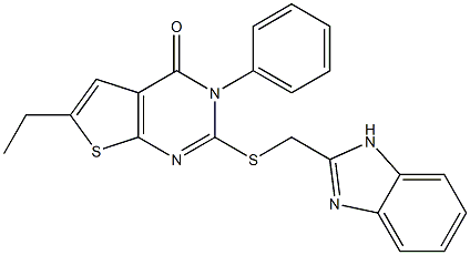 2-[(1H-benzimidazol-2-ylmethyl)sulfanyl]-6-ethyl-3-phenylthieno[2,3-d]pyrimidin-4(3H)-one