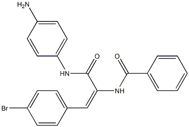 N-[1-[(4-aminoanilino)carbonyl]-2-(4-bromophenyl)vinyl]benzamide 结构式
