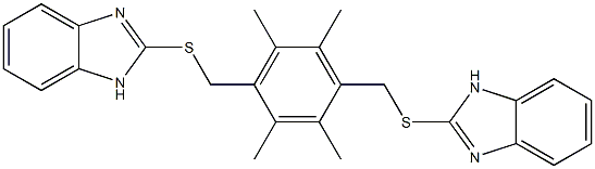 2-({4-[(1H-benzimidazol-2-ylsulfanyl)methyl]-2,3,5,6-tetramethylbenzyl}sulfanyl)-1H-benzimidazole|