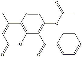 8-benzoyl-4-methyl-2-oxo-2H-chromen-7-yl acetate Struktur