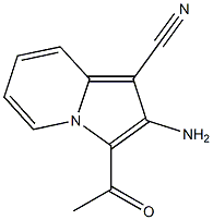 3-acetyl-2-amino-1-indolizinecarbonitrile Structure