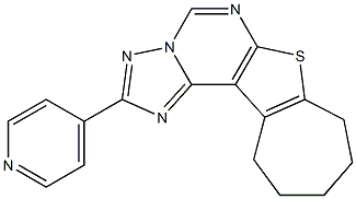 2-(4-pyridinyl)-9,10,11,12-tetrahydro-8H-cyclohepta[4,5]thieno[3,2-e][1,2,4]triazolo[1,5-c]pyrimidine