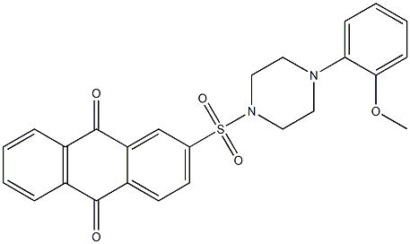 2-{[4-(2-methoxyphenyl)-1-piperazinyl]sulfonyl}anthra-9,10-quinone