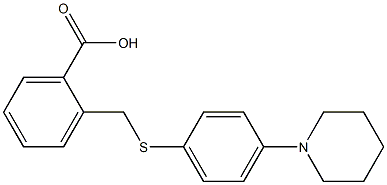 2-({[4-(1-piperidinyl)phenyl]sulfanyl}methyl)benzoic acid 结构式