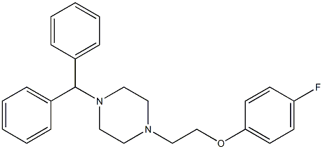 2-(4-benzhydryl-1-piperazinyl)ethyl 4-fluorophenyl ether Struktur