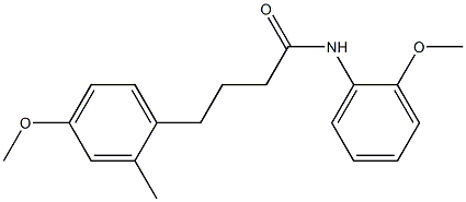 4-(4-methoxy-2-methylphenyl)-N-(2-methoxyphenyl)butanamide Struktur