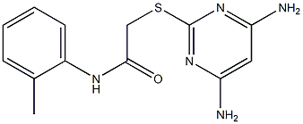 2-[(4,6-diamino-2-pyrimidinyl)sulfanyl]-N-(2-methylphenyl)acetamide 结构式