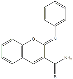 2-(phenylimino)-2H-chromene-3-carbothioamide Struktur