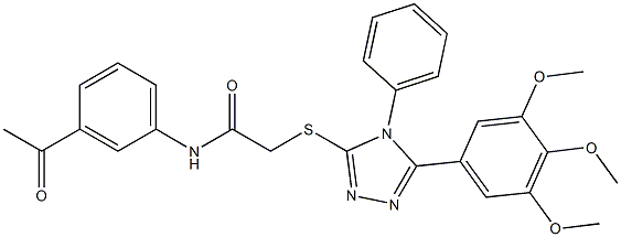 N-(3-acetylphenyl)-2-{[4-phenyl-5-(3,4,5-trimethoxyphenyl)-4H-1,2,4-triazol-3-yl]sulfanyl}acetamide