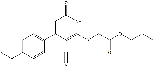 propyl {[3-cyano-4-(4-isopropylphenyl)-6-oxo-1,4,5,6-tetrahydro-2-pyridinyl]sulfanyl}acetate|
