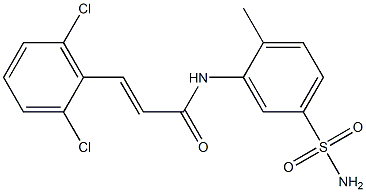 N-[5-(aminosulfonyl)-2-methylphenyl]-3-(2,6-dichlorophenyl)acrylamide Struktur