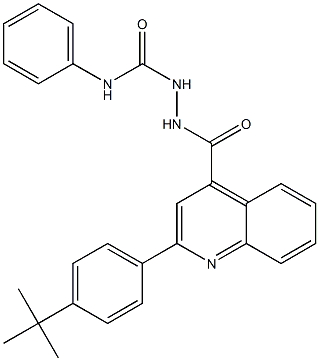 2-{[2-(4-tert-butylphenyl)-4-quinolinyl]carbonyl}-N-phenylhydrazinecarboxamide Structure