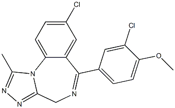8-chloro-6-(3-chloro-4-methoxyphenyl)-1-methyl-4H-[1,2,4]triazolo[4,3-a][1,4]benzodiazepine