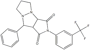 9-phenyl-2-[3-(trifluoromethyl)phenyl]tetrahydro-5H-pyrazolo[1,2-a]pyrrolo[3,4-c]pyrazole-1,3(2H,3aH)-dione Structure