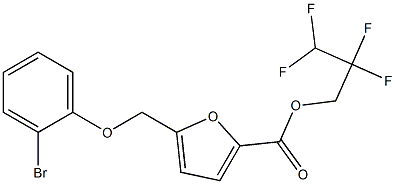 2,2,3,3-tetrafluoropropyl 5-[(2-bromophenoxy)methyl]-2-furoate Struktur