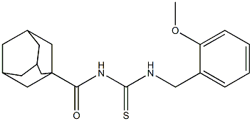 N-(1-adamantylcarbonyl)-N'-(2-methoxybenzyl)thiourea Struktur