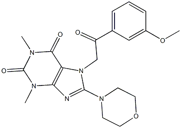 7-[2-(3-methoxyphenyl)-2-oxoethyl]-1,3-dimethyl-8-(4-morpholinyl)-3,7-dihydro-1H-purine-2,6-dione