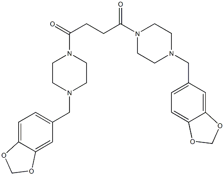  1-(1,3-benzodioxol-5-ylmethyl)-4-{4-[4-(1,3-benzodioxol-5-ylmethyl)-1-piperazinyl]-4-oxobutanoyl}piperazine