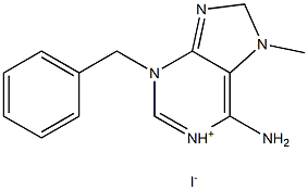 3-Benzyl-7-methyl  adeninium  iodide Structure