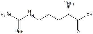 L-精氨酸-15N4,,结构式