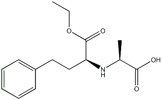 N-[(1S)-1-(ethoxycarbonyl)-3-phenylpropyl]-L-alanine Structure