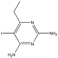 2,4-二氨基-5-碘-6-乙基嘧啶, , 结构式