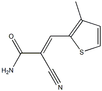 (E)-2-cyano-3-(3-methyl-2-thienyl)-2-propenamide Struktur