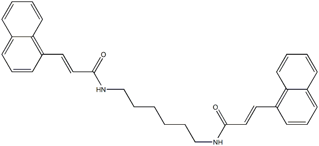 (E)-3-(1-naphthyl)-N-(6-{[(E)-3-(1-naphthyl)-2-propenoyl]amino}hexyl)-2-propenamide 结构式