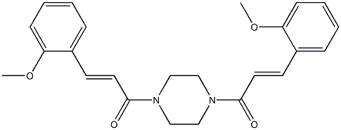 (E)-3-(2-methoxyphenyl)-1-{4-[(E)-3-(2-methoxyphenyl)-2-propenoyl]-1-piperazinyl}-2-propen-1-one