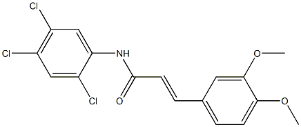 (E)-3-(3,4-dimethoxyphenyl)-N-(2,4,5-trichlorophenyl)-2-propenamide Struktur