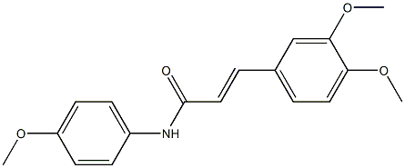 (E)-3-(3,4-dimethoxyphenyl)-N-(4-methoxyphenyl)-2-propenamide Struktur