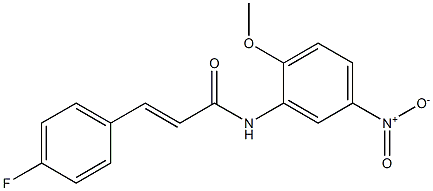(E)-3-(4-fluorophenyl)-N-(2-methoxy-5-nitrophenyl)-2-propenamide Struktur