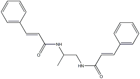 (E)-N-(1-methyl-2-{[(E)-3-phenyl-2-propenoyl]amino}ethyl)-3-phenyl-2-propenamide 化学構造式