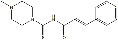 (E)-N-[(4-methyl-1-piperazinyl)carbothioyl]-3-phenyl-2-propenamide Structure