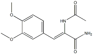 (Z)-2-(acetylamino)-3-(3,4-dimethoxyphenyl)-2-propenamide Struktur