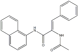 (Z)-2-(acetylamino)-N-(1-naphthyl)-3-phenyl-2-propenamide Structure