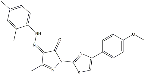 1-[4-(4-methoxyphenyl)-1,3-thiazol-2-yl]-3-methyl-1H-pyrazole-4,5-dione 4-[N-(2,4-dimethylphenyl)hydrazone]