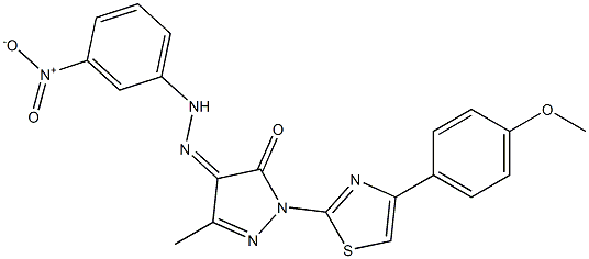 1-[4-(4-methoxyphenyl)-1,3-thiazol-2-yl]-3-methyl-1H-pyrazole-4,5-dione 4-[N-(3-nitrophenyl)hydrazone]