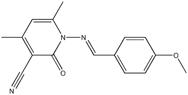 1-{[(E)-(4-methoxyphenyl)methylidene]amino}-4,6-dimethyl-2-oxo-1,2-dihydro-3-pyridinecarbonitrile